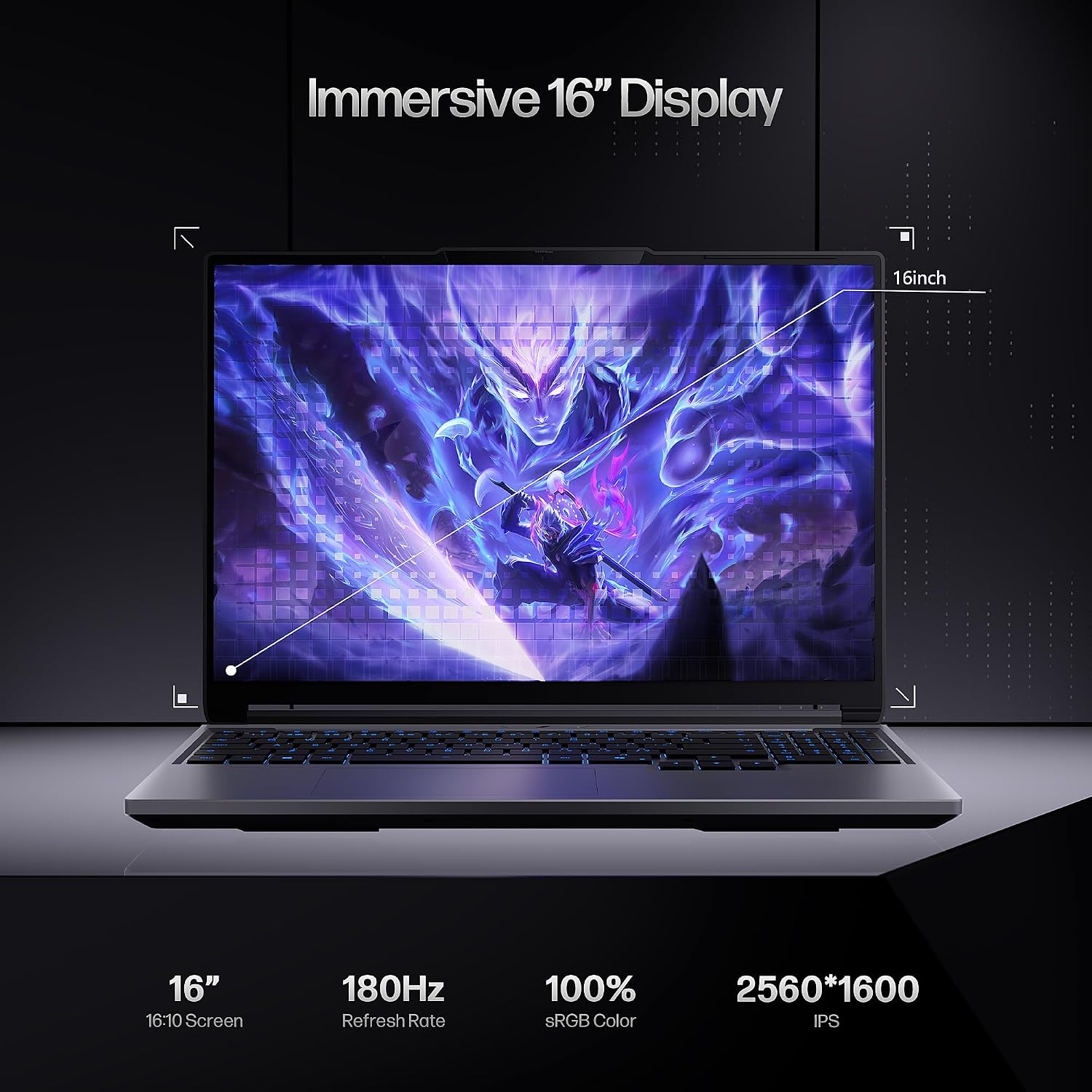 Aurora 16X Gaming Laptop, i7-14650HX, RTX 5060, 16'' 2.5K 180Hz - Image 5