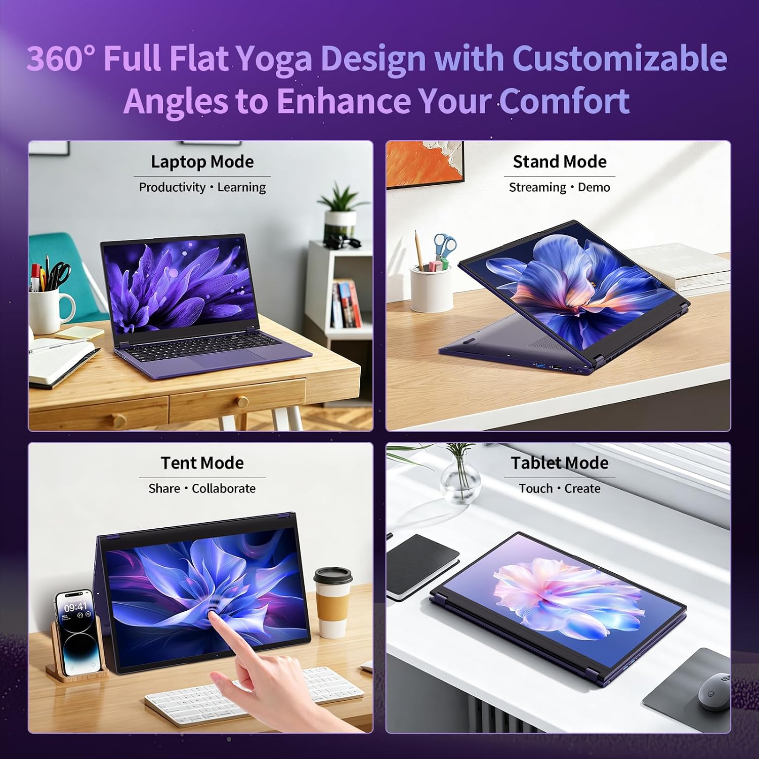 EKY 15.6" 2-in-1 Touchscreen Laptop,16GB 512GB SSD, Core m3 up to 3.40GHz - Image 6