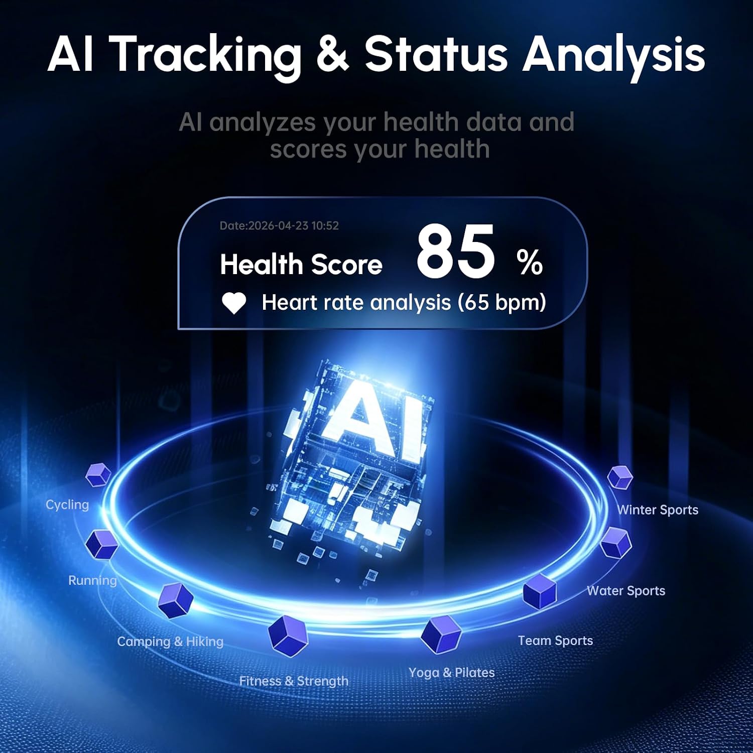 Screenless Fitness Tracker Smart Band, Sleep, HRV, Heart Rate, SpO2 - Image 6