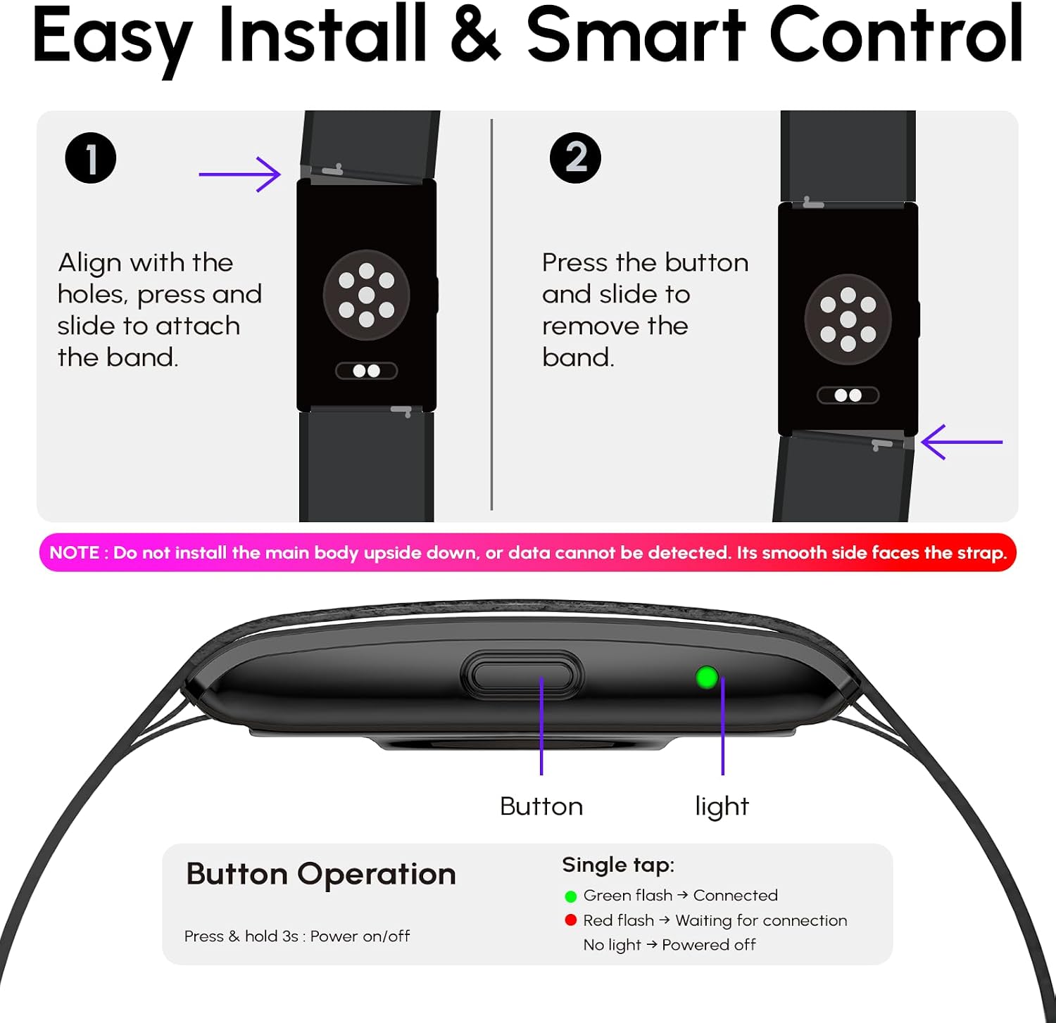 Screenless Fitness Tracker Smart Band, Sleep, HRV, Heart Rate, SpO2 - Image 9